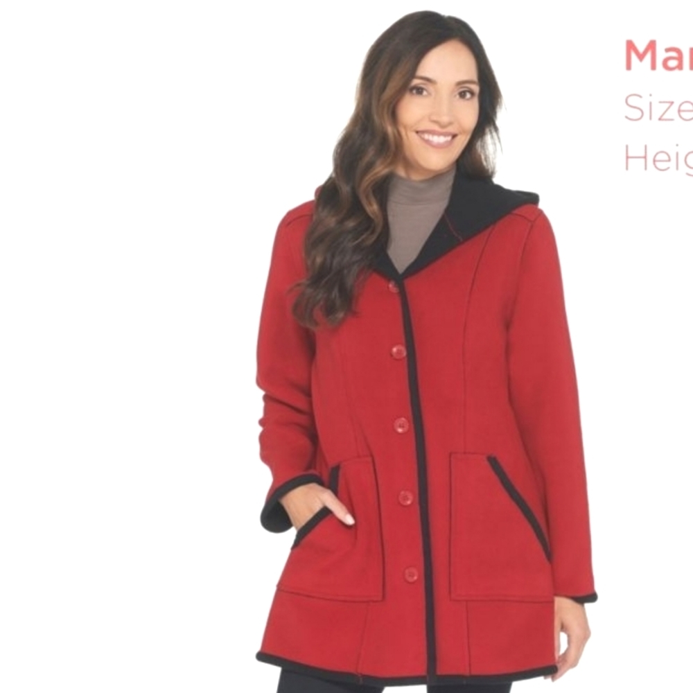 Susan Graver Weekend Polar Fleece Coat XL